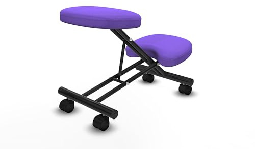 Piqueras y Crespo - Silla Pequeña Escritorio Mahora sin Brazos. Equipado con Espuma de Corte. con Ruedas de Nailon 50 Mm. Lila