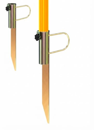 4smile Schirmständer Erdspieß aus Metall 2er Set– Stabiler Sonnenschirmhalter Rasendorn, Bodenhülse Sonnenschirm für Strand & Garten