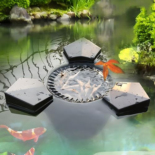 Skimmer flotante para estanques y piscinas, limpiador y clarificador automático de superficies, herramienta de mantenimiento eficiente para estanques, ayuda a eliminar desechos y hojas, potencia de 43
