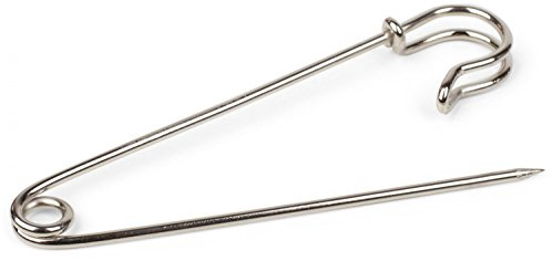 styleBREAKER imperdible de decoración Simple para Ponchos, pañuelos o chavales, imperdible, Unisex 05050022, Color:Plata