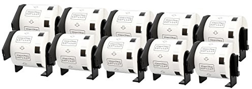 10 Rollen DK11209 DK-11209 29mm x 62mm Adress-Etiketten kompatibel für P-Touch QL-500 QL-570 QL-700 QL-800 QL-810W QL-820NWB QL-1050 QL-1060N QL-1100 QL-1110NWB (800 Etiketten pro Rolle)