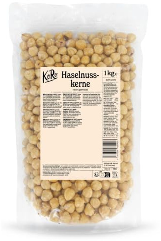 KoRo - Avellanas peladas 1 kg - Sin aditivos ni conservantes - Para hornear o como snack