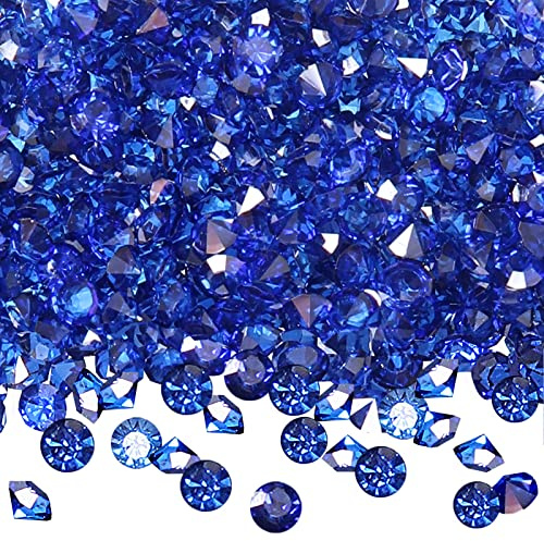 TOAOB 12000 Pieces Blue Table Scatter Crystals Tiny Acrylic Diamonds Rhinestones 3mm for Table Decorations Wedding Decoration Bridal Shower Decoration