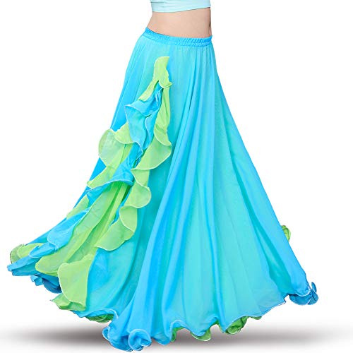 ROYAL SMEELA Frauen Bauchtanz Kleidung Rock，Hellblau