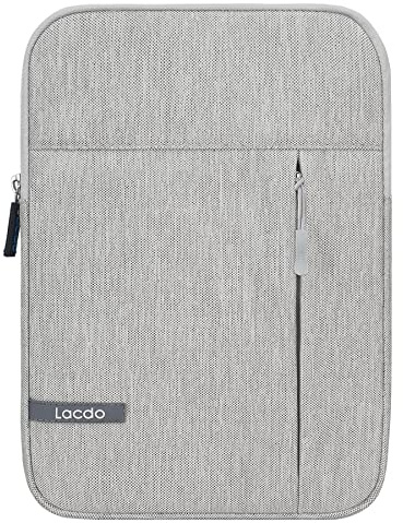 Lacdo Tablet Tasche Schutzhülle Sleeve Case für iPad mini 7 (A17 Pro)/6/5/4/3/2, Samsung Galaxy Tab A7 Lite 8.7 Zoll/Tab A 8.0 Zoll, Lenovo Tab M8 / Tab 4 Plus/Tab 3 mit Samt-Design, Grau