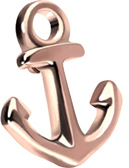 PIERCINGLINE Titan Schraubaufsatz mit Gewinde 0,9 mm ANKER Piercing Aufsatz Ersatz Roségoldfarben
