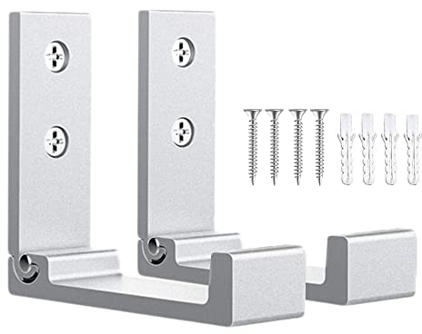 OHIYO Folding Wall Hooks 2PCS Foldable Hooks Bearing Load 33lb/15kg Wall Mounted Heavy Duty No Rust Aluminum Alloy Folding Coat Hooks with 4pcs Screws for Hanging Coat & Bags & Hat (Silver)