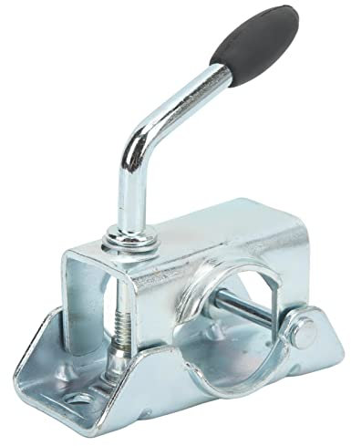 KIMISS Jack Clamp Trailer Pipe Clamp Jack Wheel Clamp Split Clamp Split Clamp Prop Stand Support Mount for 48mm/1.89in Pipe Diameter for RV