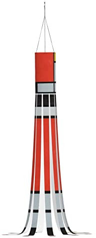 Komposition in Rot, Gelb, Blau und Schwarz, Halloween-Windsack-Flagge, Outdoor-Windflagge, hängendes Ornament für Halloween, Thema, Urlaub, Vorgarten, Terrasse, Rasen, Garten, Party, Dekoration, 150