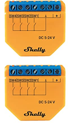 Shelly Plus i4 DC 2er Pack Smart Relais WLAN Szenenaktivierer BT