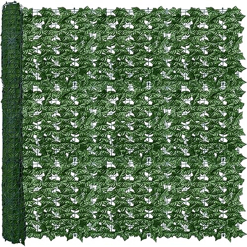 ODTORY Artificial Ivy Privacy Fence Wall Screen,60X120 in UV-Anti Faux Greenery Backdrop Ivy Vine Leaf Hedges Fence Panels for Patio, Balcony, Garden, Backyard Indoor Outdoor Green Wall Decor