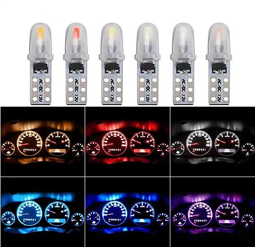 YOUNLEN Lampadine LED T5, 2721 27 37 286 Lampadina LED PC74, per Sostituzione Luci Cruscotto Interni Auto, Chip 12V 0,6W 40LM 3014, Confezione da 10(Bianco)