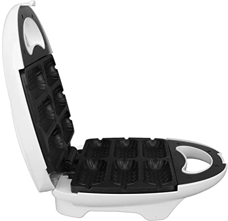 Corn Dog Maker, Easy To Clean Make 6 Mini Corn Dogs At Once Non Stick Waffle Hot Dog Maker for Home (UK Plug 220 to 240V)