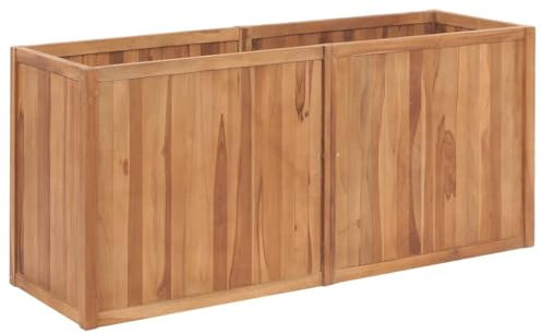 Blumenwanne Pflanztisch Balkonschrank Blumenkasten Hochbeete für Garten Garten-Hochbeet 150 x 50 x 70 cm Massivholz Teak Geeignet für Gartenbalkone im Freien