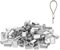Jeffdad Abrazaderas de cable de alambre, 120unidades manguitos de aluminio ovalados abrazaderas de cuerda abrazaderas de presión manguitos metal abrazaderas de cable de aluminio abrazaderas (2mm)
