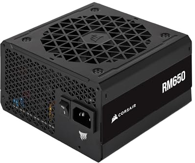 CORSAIR RM650 80 Plus Gold Fully Modular Low-Noise ATX 650 Watt Power Supply - NA - Black