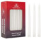 KARAN KING Tapered Dinner Candles - White - Drip Less - Unscented - 7 Hour Burn Time, Elegant Long-Lasting Candle (White, Pack of 50)