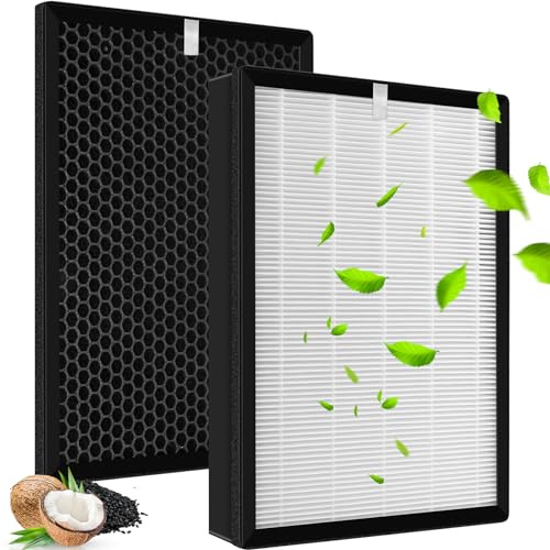 FY2420/30 FY2422/30 Ersatzfilter kompatibel mit Philips Luftreiniger AC2882, AC2885, AC2887, A2889, AC2892, AC3829, Serie 2000 und 3000 (Enthalten 1 HEPA-Filter und 1 Aktivkohlefilter)