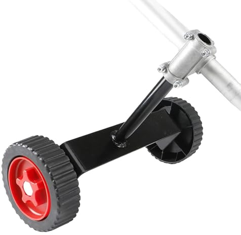 Ruota per decespugliatore a corde, Regolabili Ruote Ausiliarie Attacco Tosaerba, Ruote Di Supporto Per Tosaerba Decespugliatore, Ruote Tagliaerba per Tagliaerba da 26mm-28mm
