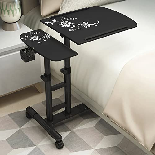 Überbetttisch mit Rollen, Überbett-Laptoptisch, Sofa-Sessel, Nachttisch, höhen- und winkelverstellbar, medizinischer Nachttisch mit Rollen für das Arbeitszimmer (Farbe: C)