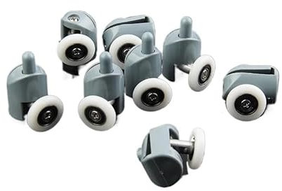 Roulette Porte Coulissante Douche Lot de 8 poulies for cabines de douche et rouleaux/coureurs/roues/poulies for salle de douche Diamètre 19/20/22/23/25/27 mm Roulette Douche(25mm)