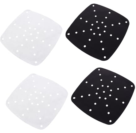 Amosfun 8pcs Air Fryer Cooking Liner Reusable Steamer Patch Baking Pads Heat Mat Non Stick