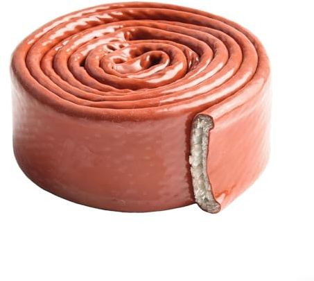 Zilimontt Protezione termica per cavi, resistente al calore, guaina in fibra di vetro in silicone, protezione per condutture ignifughe (25 mm)