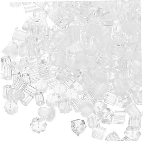 BELLIFFY 300 Stück Ohrringverschlüsse Aus Gummi Transparent Ersatz Für Ohrstecker Und Hängende Ohrringe Weiche Biegsame Ohrringrückseiten Für Sicheren Halt Und Allergiker Geeignet