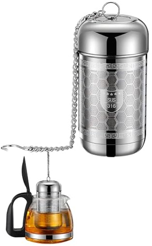 Tea Strainers for Loose Tea, 316 Extra Fine Mesh Tea Straine for Tea Steeper Tea Strainer Accessories Stainless Steel Tea Filter for Black Tea, Green Tea, Leaf Loose Tea, Rooibos