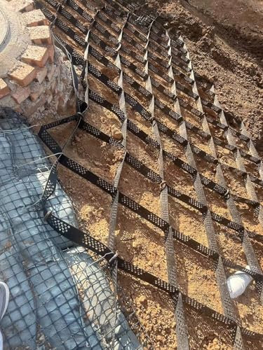 Pavés paysagers perméables robustes avec trou de drainage pour allée et allée - Grille stabilisatrice de gravier pour abri de jardin, parking et camping-car - Géogrille pour zones de circulation et
