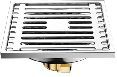 Generisch Duschabfluss Abdeckung, 100 mm bodenablauf mit abnehmbarem Siebdeckel, Chrom Duschablauf Deckel, Abdeckung Abfluss Dusche Quadratisch, für die Küche, Badezimmer, Dusche