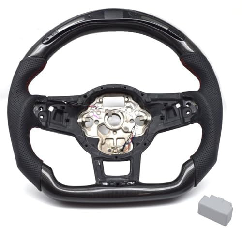Sportlenkräder Kompatibel Mit VW Für Golf MK 6 7 Für GTI 8 R, Carbonfaser-Lenkrad, Enthält Acc-Tastenpaddel Und Heizung, Autozubehör(Style 5)