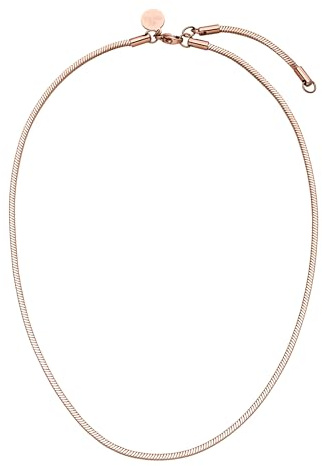 Purelei Flare Kette – Viereckige Snake-Chain – Perfekt für Layerings & Charms – Verstellbar 40/45 cm – 18K vergoldet, rosévergoldet oder Edelstahl – Moderner Statement-Schmuck (Rosegold)