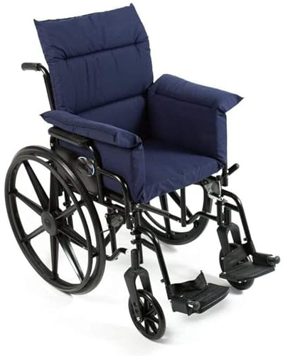 Coussin de fauteuil roulant lavable avec support dorsal et accoudoirs, coussin de soutien antidérapant pour coccyx, doux et confortable pour une mobilité accrue et un soulagement de la douleur