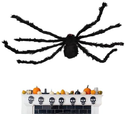 Giant Spider Web - Halloween Scary, Enorme Falso Ragno | Decorazione Affascinata per La Casa Infestata, Decorazioni Spaventose, Interno, Installazione di Halloween All'aperto, Fabrica