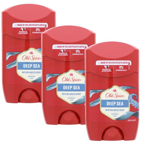 3 x Old Spice Deep Sea Deostick f�r M�nner je 50ml Frischer Duft 48H Schutz