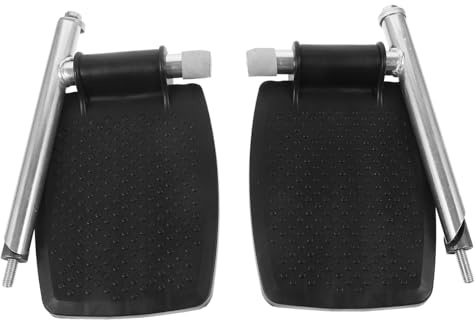 Universelle Rollstuhl Fußplatten 1 Paar Metall Abs Schwarz | Ersatzteil für Rollstuhl Fußpedale, Stabile Stütze, Ergonomisches Design, für Nutzer mit Beinbewegungsstörungen