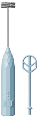 Wsdsgz Fouet à main électrique rapide avec batterie rechargeable pour mélanger le café et le lait, tige antirouille amovible, faible entretien, mousseur à café et lait