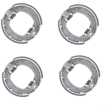Yhenlovtt Juego de zapatas de freno tipo 110 para Cg125 Electric para bicicleta y motocicleta, pastillas de freno de tambor de metal de repuesto para Gy6-125/110 de diámetro interior F (paquete de 4)