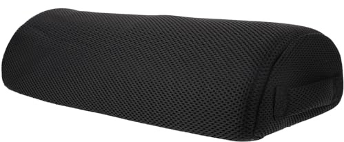 MAGICLULU Bequeme Fußstütze fürs Büro und Homeoffice Ergonomisches Beinkissen aus Polyester Halbrundes Schlafkissen zur Beinhochlagerung und Druckentlastung Schwarz