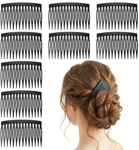 10 Stück Haarkamm Zum Stecken Französische Seitenkämme Mit 14 Zähnen, Vintage Dekorativer Steckkamm Kunststoff Twist Kamm Seitenkämme Für Die Haare Damen Mädchen Braut Haarstärken