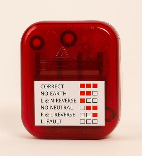 Eagle Plug-in 3 Pin Mains Socket Tester to Indicate Faults with Earth, Neutral, Live/Earth Reversed and Live/Neutral Reversed On House Electrical Wiring
