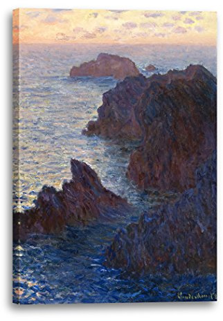 Leinwand (40x60cm): Claude Monet - Felsen in Belle-ile, Port-Domois