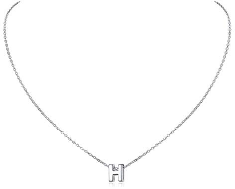 ChicSilver Damen Buchstaben Kette Silber/Gold 925 Silber Halskette mit Buchstabenanhänger A-Z Frauen Mädchen Initial Kette Geschenke für Geburtstag Weihnachten Muttertag | Silberkette Damen 925 Sterling Silber mit A-Z 26 Buchstaben Anhänger Geburtstag Weihnachten Geschenke für Frauen Mädchen