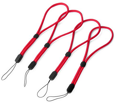 trage.band® dragonne courte réglable pour poignet, 4 pcs rouge