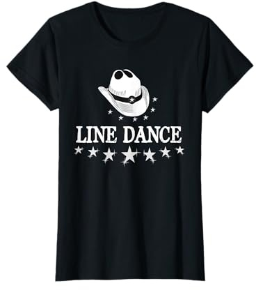 Fun Shirt Line Dance mit Cowboyhut und Sterne T-Shirt