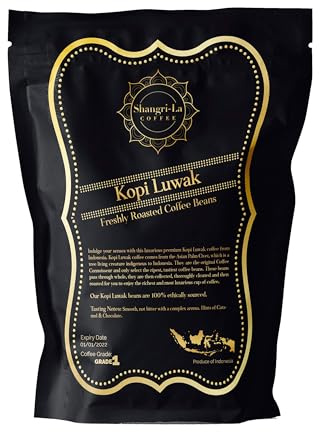 Shangri-La Coffee - Wild Kopi Luwak Coffee Ground Beans - Sustainably Sourced (from Indonesia) - 2 Kilograms