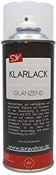 SDV Chemie Klarlack Spray glänzend 3x 400ml schnelltrocknend Acryl Sprühlack Autolack Felgen KFZ