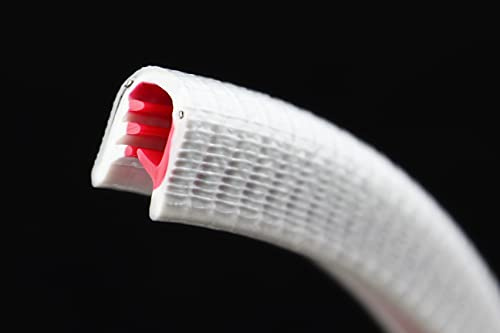 SMI-Kantenschutzprofil KS3-6W für 3-6mm PVC mit Stahleinlage Weiß selbstklemmend ohne Kleber - Kantenschutz, Kederprofil, Kantenprofil, Kantenschutzleiste für Autotüren, Bleche (3 m)