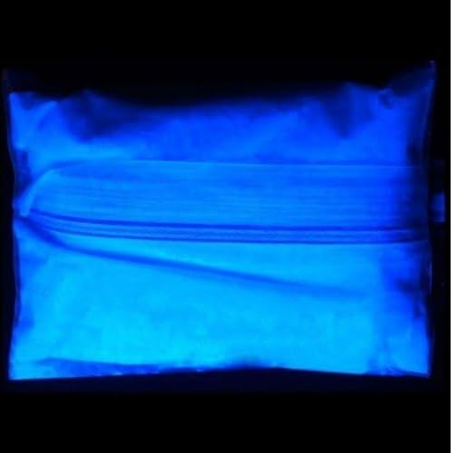 ﻿﻿﻿ULTRA fluoreszierende Pigmentzusatzpulver - UV-lumineszierend - leuchtet im Dunkeln - für Epoxidharze - für Kunstwerke, DIY und Bastelkreationen 100g (Fluoreszierendes Blau)